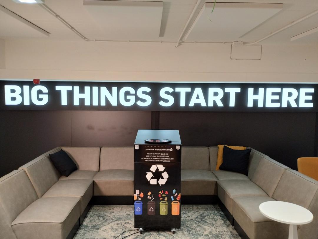 Image of Garby in front of text that says "Big things start here"