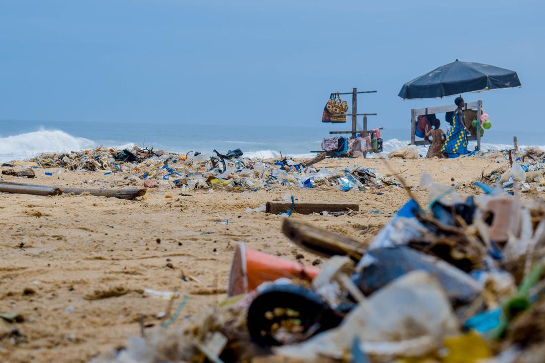 Non-Renewable Plastic Waste On Public Beaches