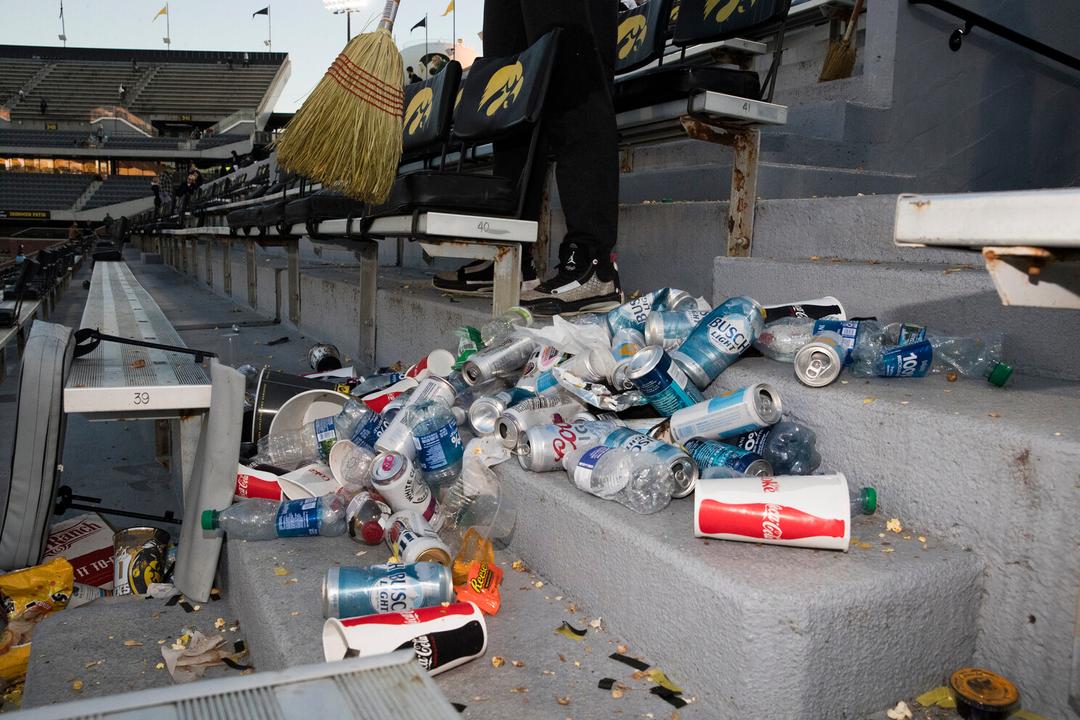 Garbage in Football Stadiums